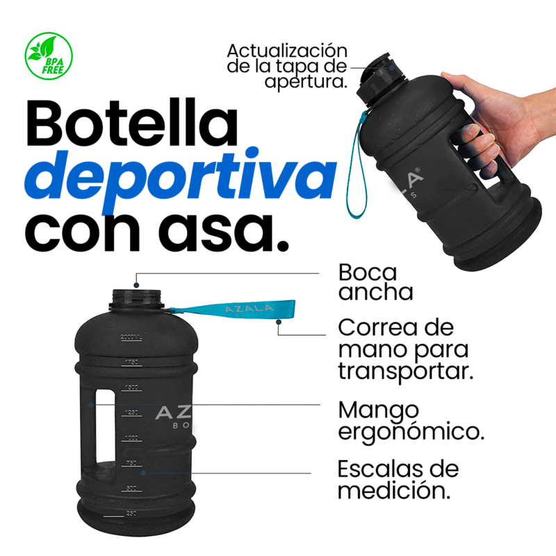 MELRO Botella Agua 2l - Botella Gimnasio - Botella Agua Deportiva - Botella  2 Litros - Botella con Pajita - Garrafa Agua 2 Litros - Botella  Motivacional Marcador Tiempo - Cantimplora : : Deportes y aire  libre